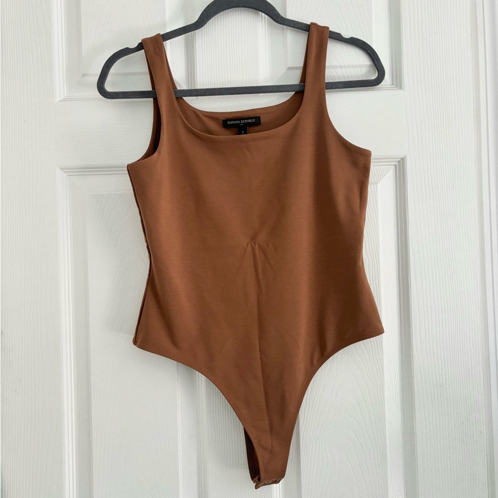 Banana Republic Brown Square Neck Bodysuit